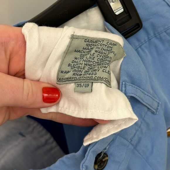 Castaway Nantucket Men’s Car Icon Embroidered Pants Size 35 Blue Chinos Preppy - Picture 5 of 5